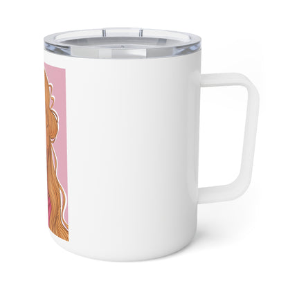 Insulated Coffee Mug, 10oz - Pink 90’s Girl