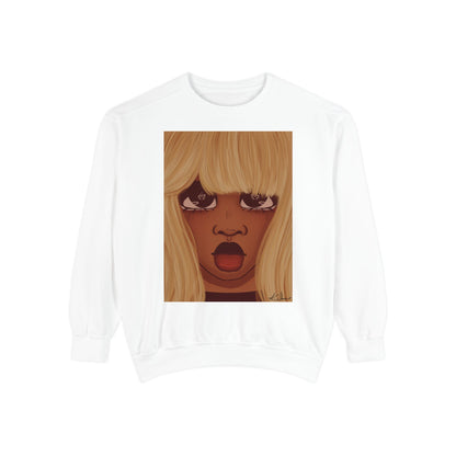 Unisex Garment-Dyed Sweatshirt (Heart Eyes)