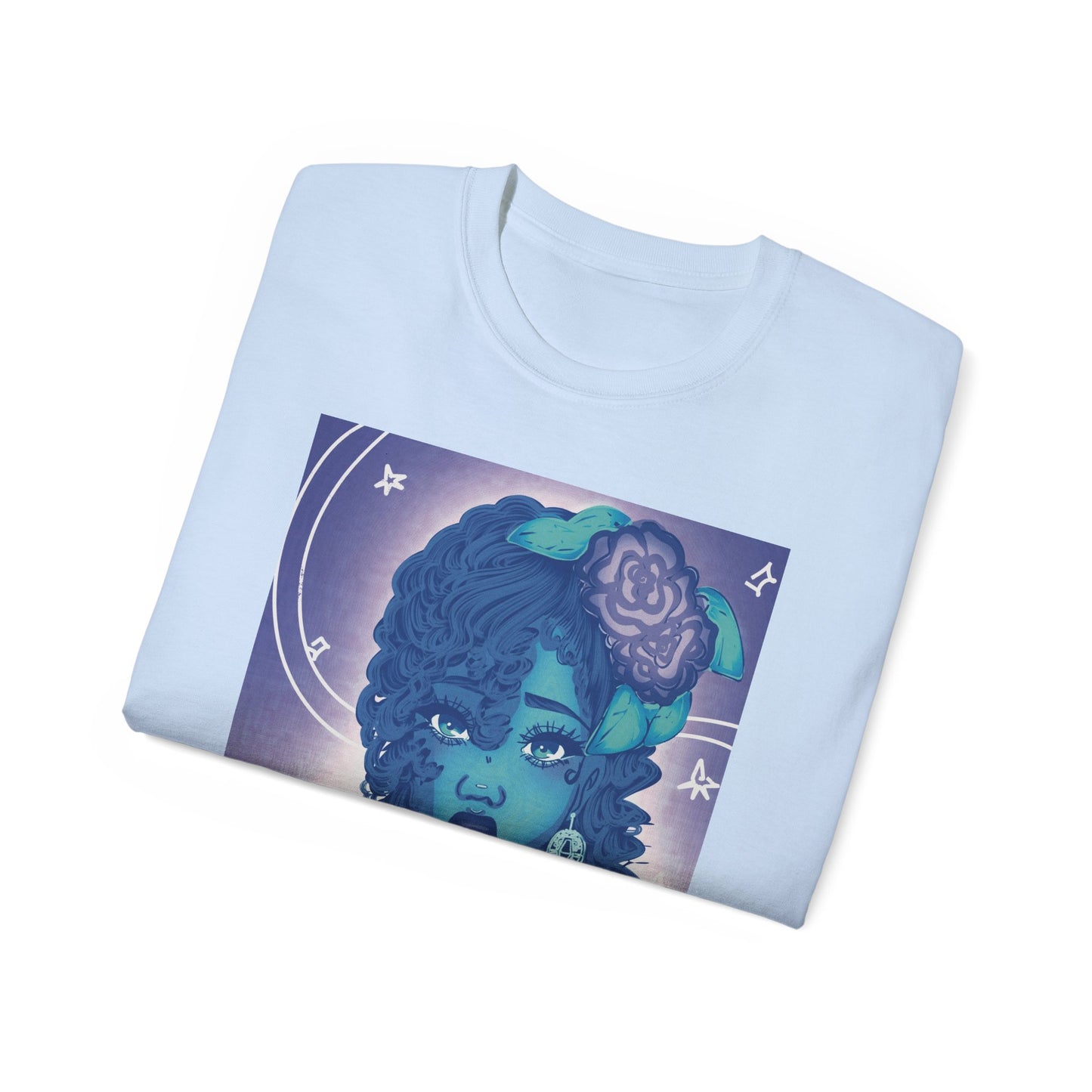 Unisex Ultra Cotton Tee (Blue Rose)
