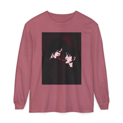 Unisex Garment-dyed Long Sleeve T-Shirt (Stardust)