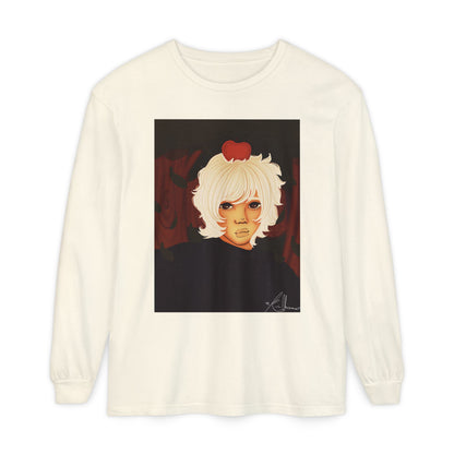 Unisex Garment-dyed Long Sleeve T-Shirt (Apple)
