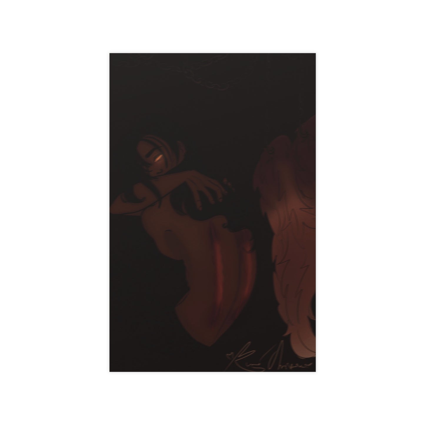 Vertical Matte Poster - Wounded Angel