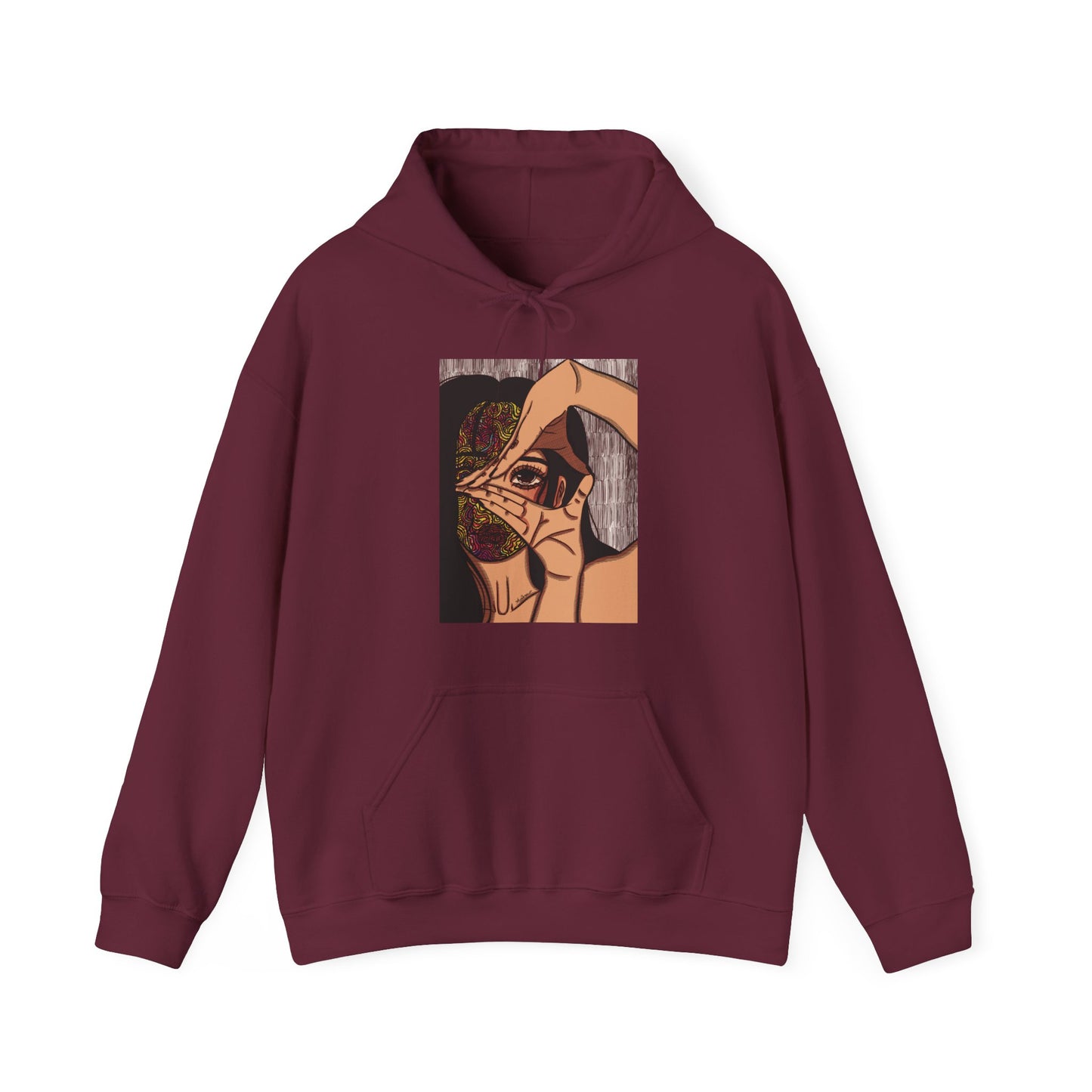Unisex Heavy Blend™ Hooded Sweatshirt (Illusions [color] V2)
