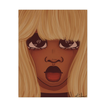 Vertical Matte Poster - Heart Eyes