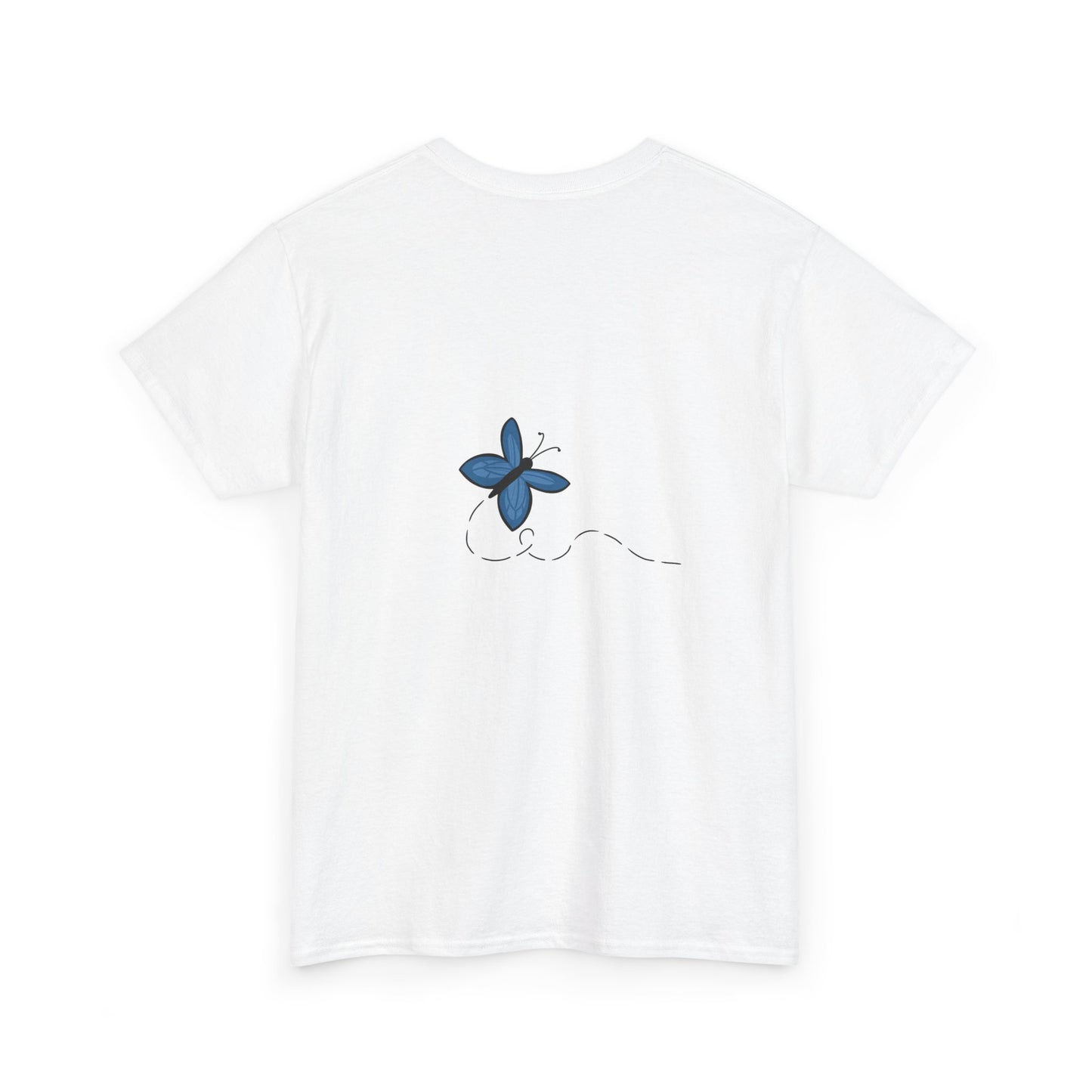 Unisex Heavy Cotton Tee (Blue Butterfly)
