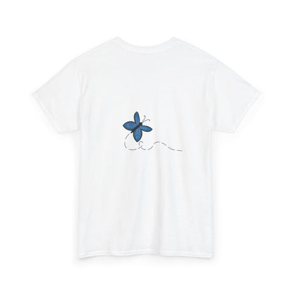 Unisex Heavy Cotton Tee (Blue Butterfly)