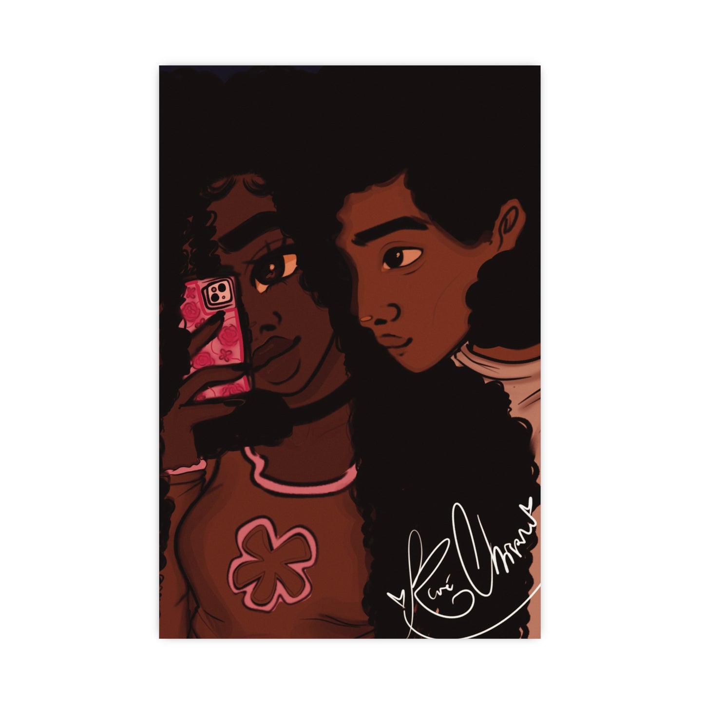 Vertical Matte Poster - Black Love