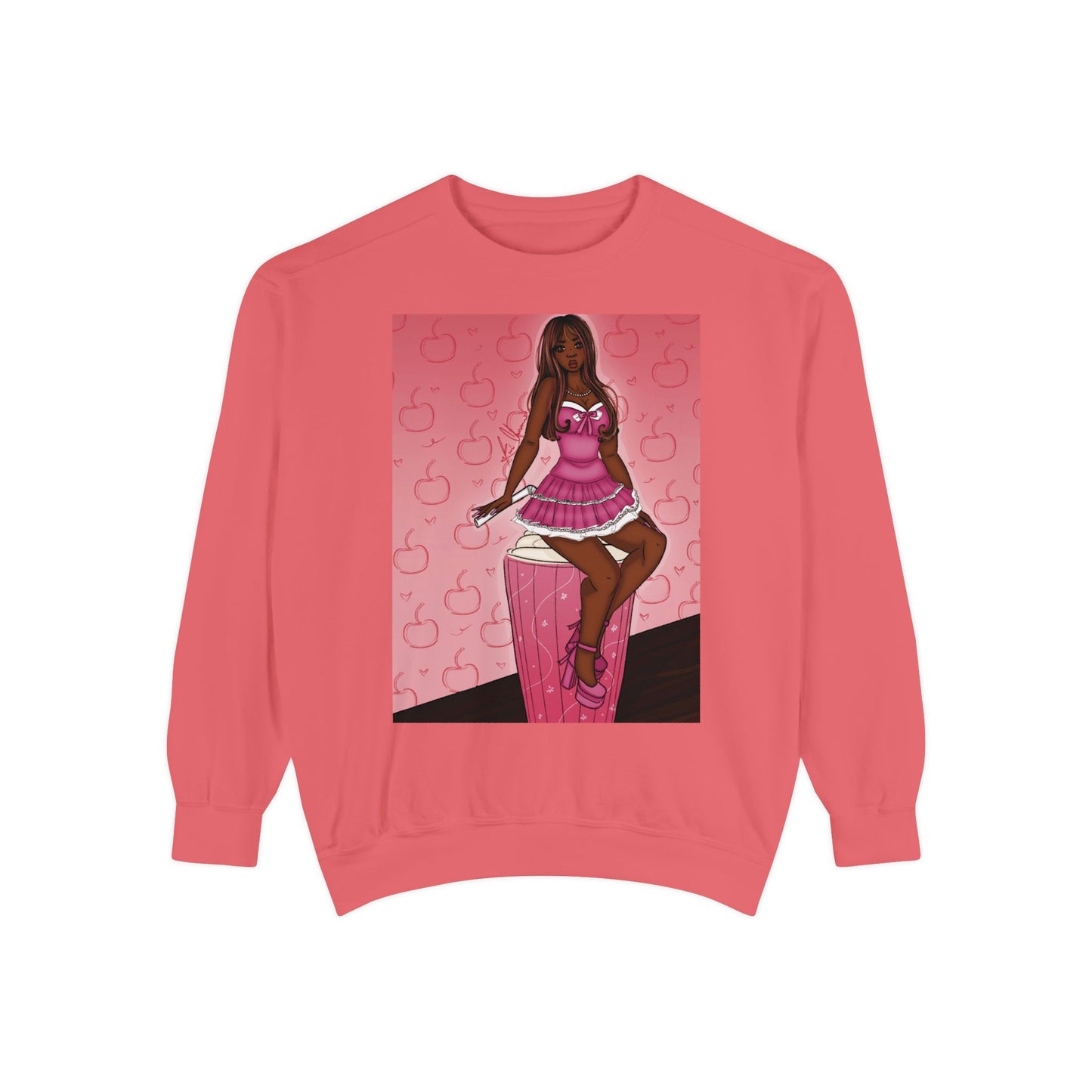 Unisex Garment-Dyed Sweatshirt (Milkshake)