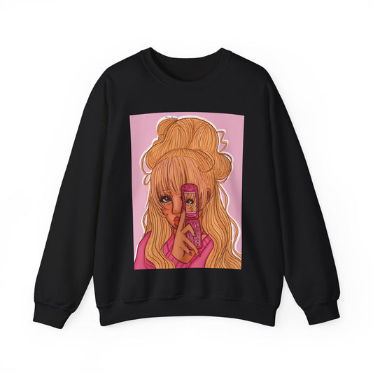 Unisex Heavy Blend™ Crewneck Sweatshirt (Pink 90’s Girl)