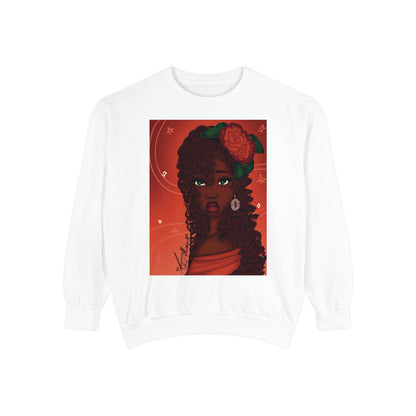 Unisex Garment-Dyed Sweatshirt (Rose)