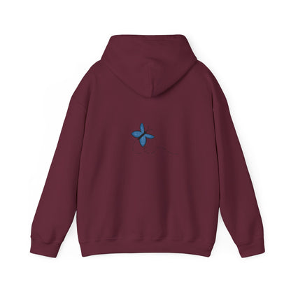 Unisex Heavy Blend™ Hooded Sweatshirt (Blue Butterfly V2)