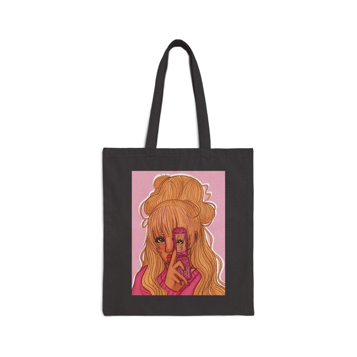 Cotton Canvas Tote Bag (Pink 90’s Girl)