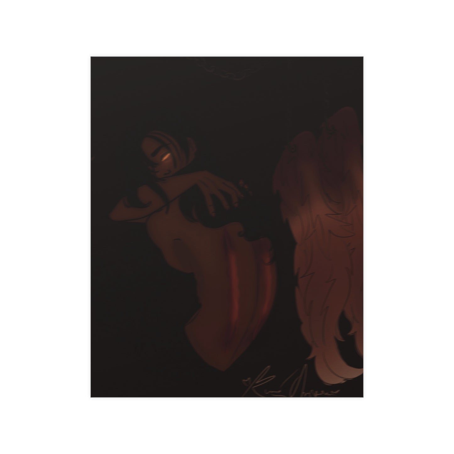 Vertical Matte Poster - Wounded Angel