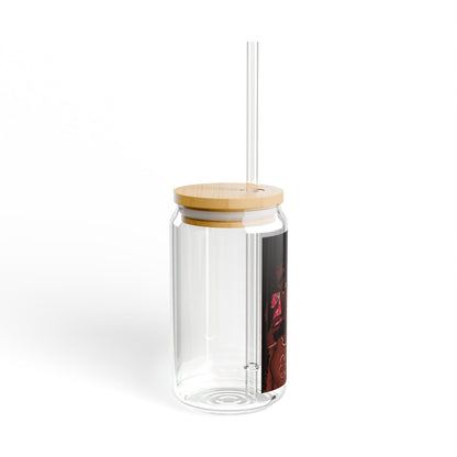 Sipper Glass, 16oz - Black Love
