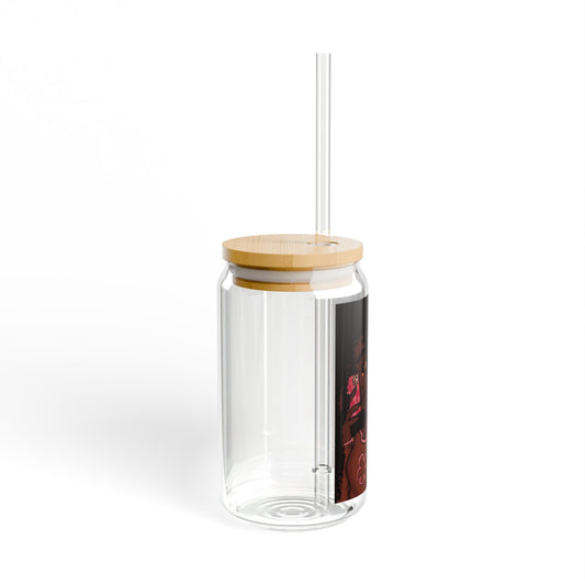 Sipper Glass, 16oz - Black Love