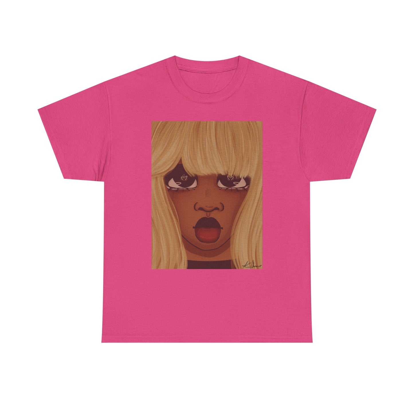 Unisex Heavy Cotton Tee (Heart Eyes)