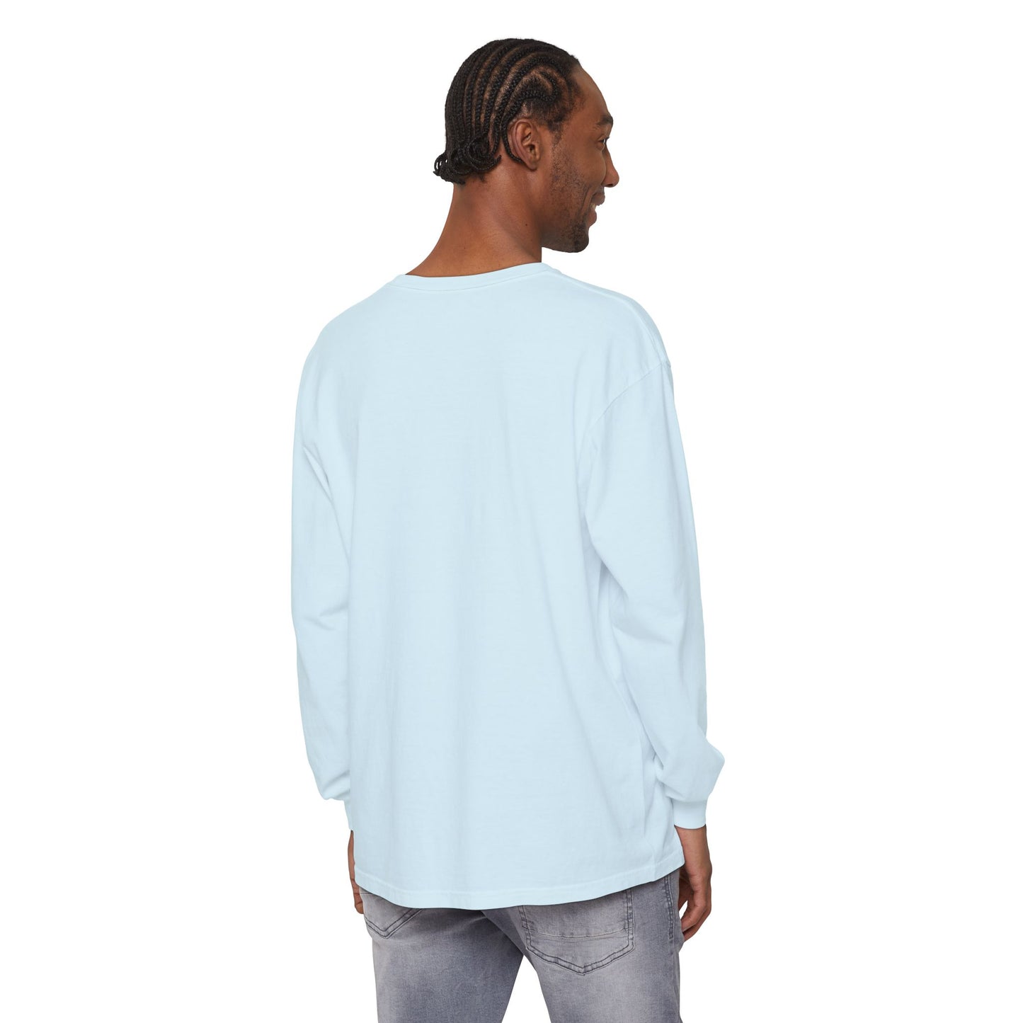 Unisex Garment-dyed Long Sleeve T-Shirt (Coffee)