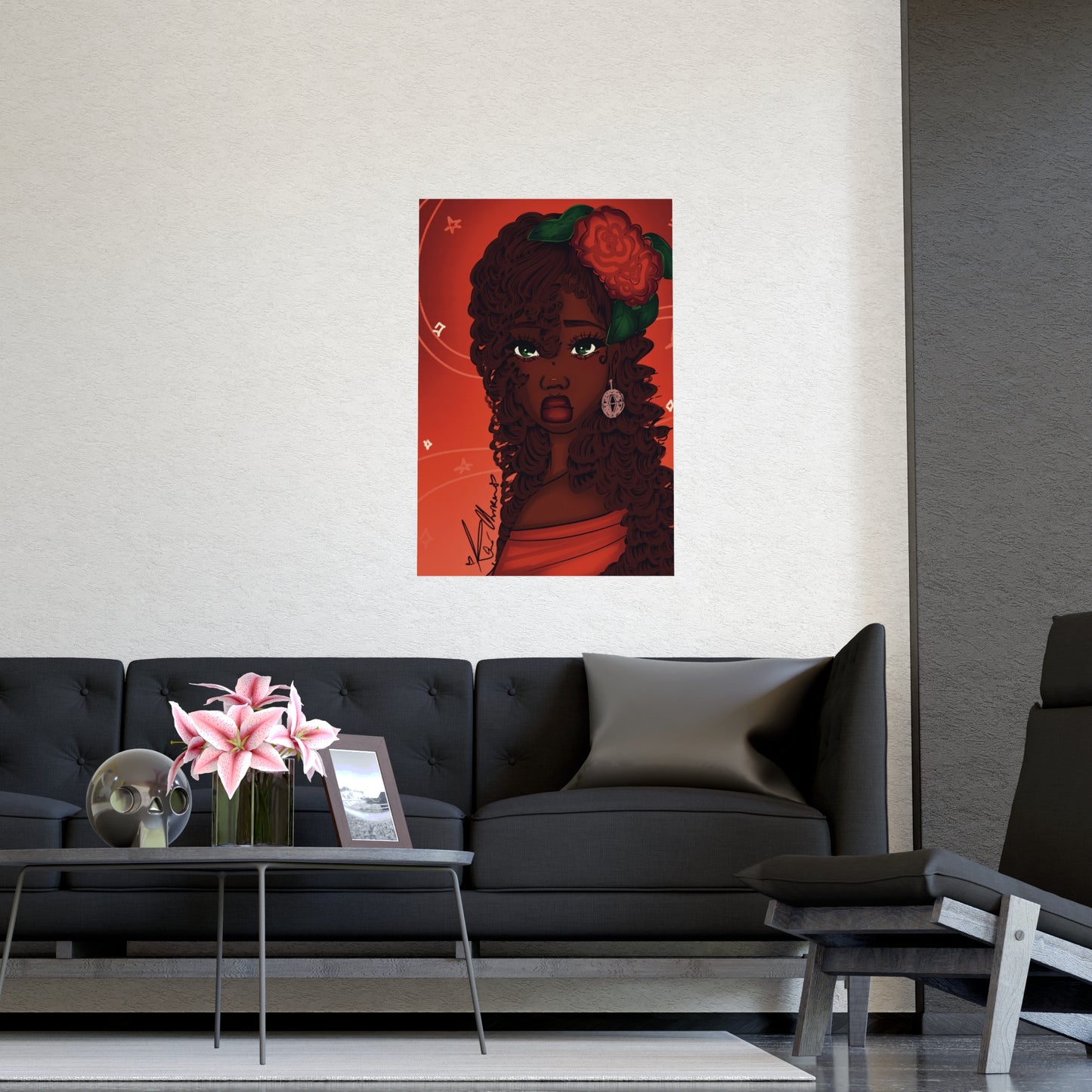 Vertical Matte Poster - Rose