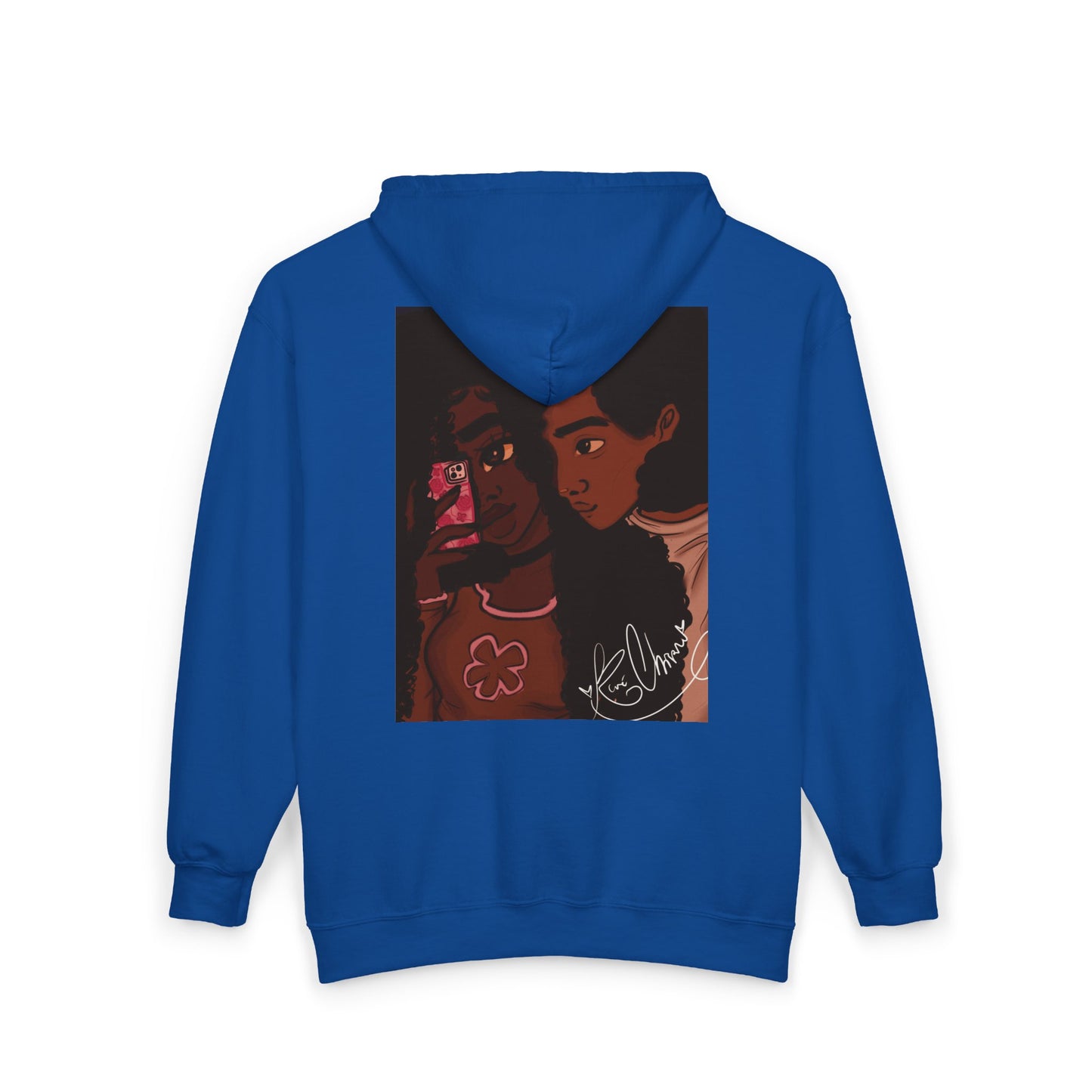 Unisex Zip Up Sweatshirt - Black Love