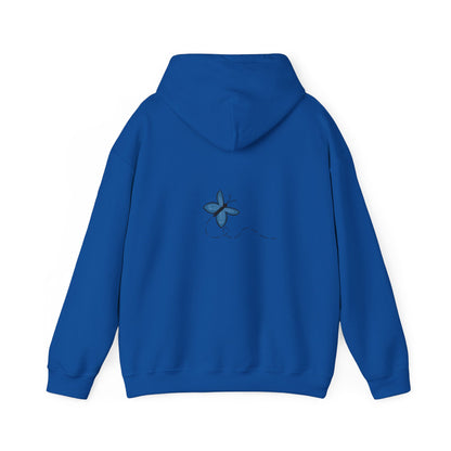 Unisex Heavy Blend™ Hooded Sweatshirt (Blue Butterfly V2)