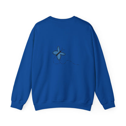 Unisex Heavy Blend™ Crewneck Sweatshirt (Blue Butterfly)