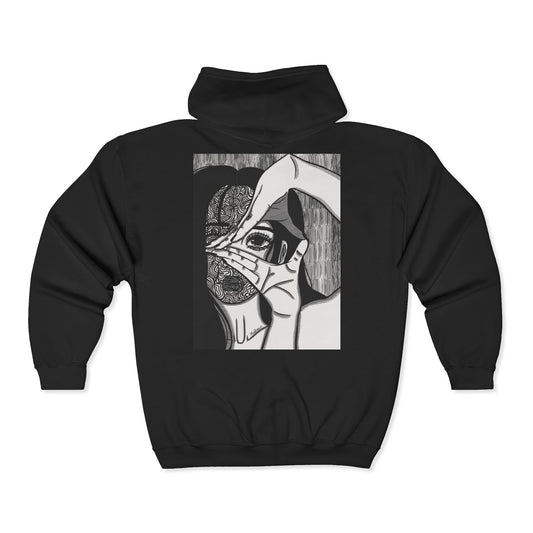 Unisex Zip Up Sweatshirt - Illusions