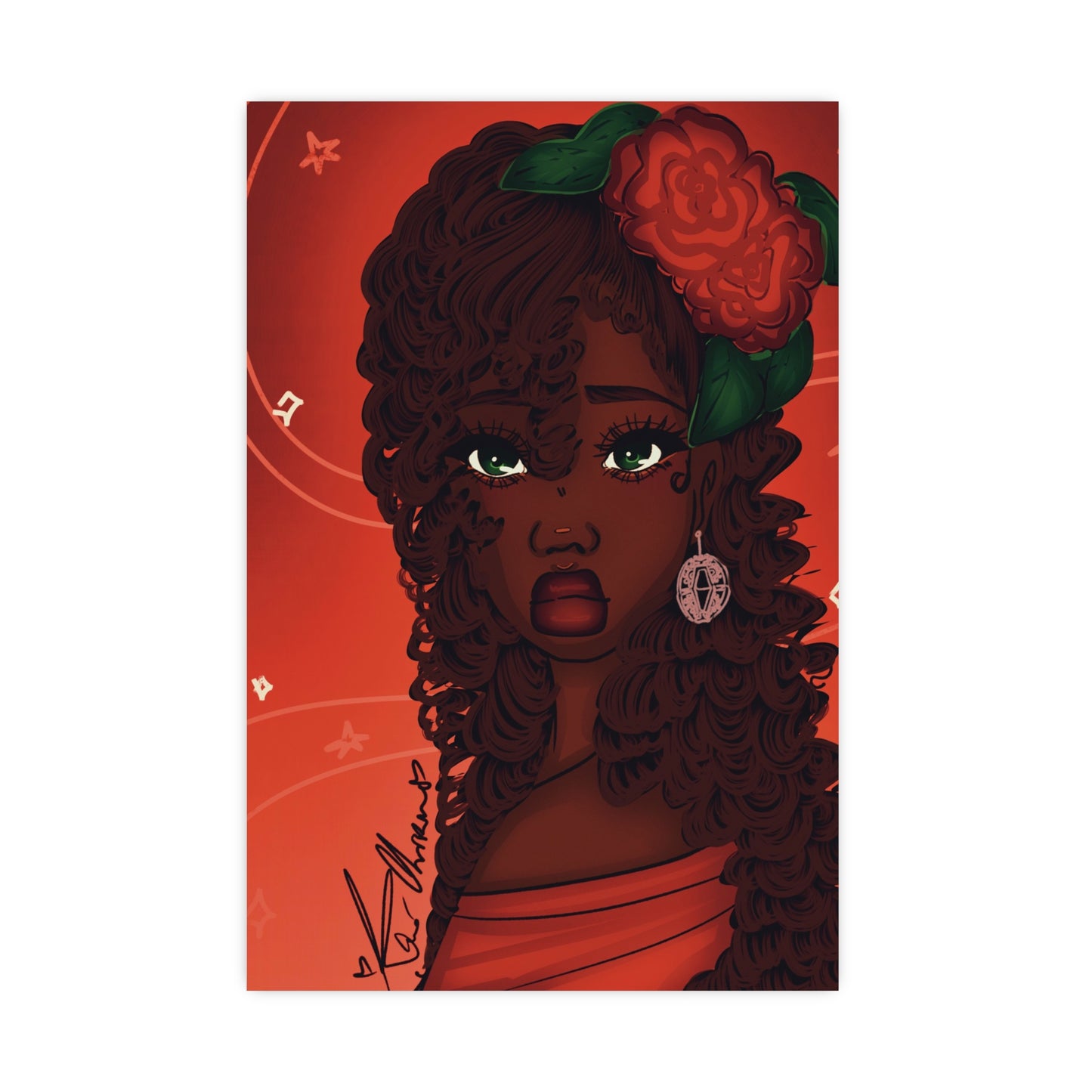 Vertical Matte Poster - Rose