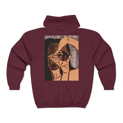 Unisex Zip Up Sweatshirt - Illusions [color]