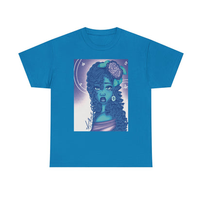Unisex Heavy Cotton Tee (Blue Rose)