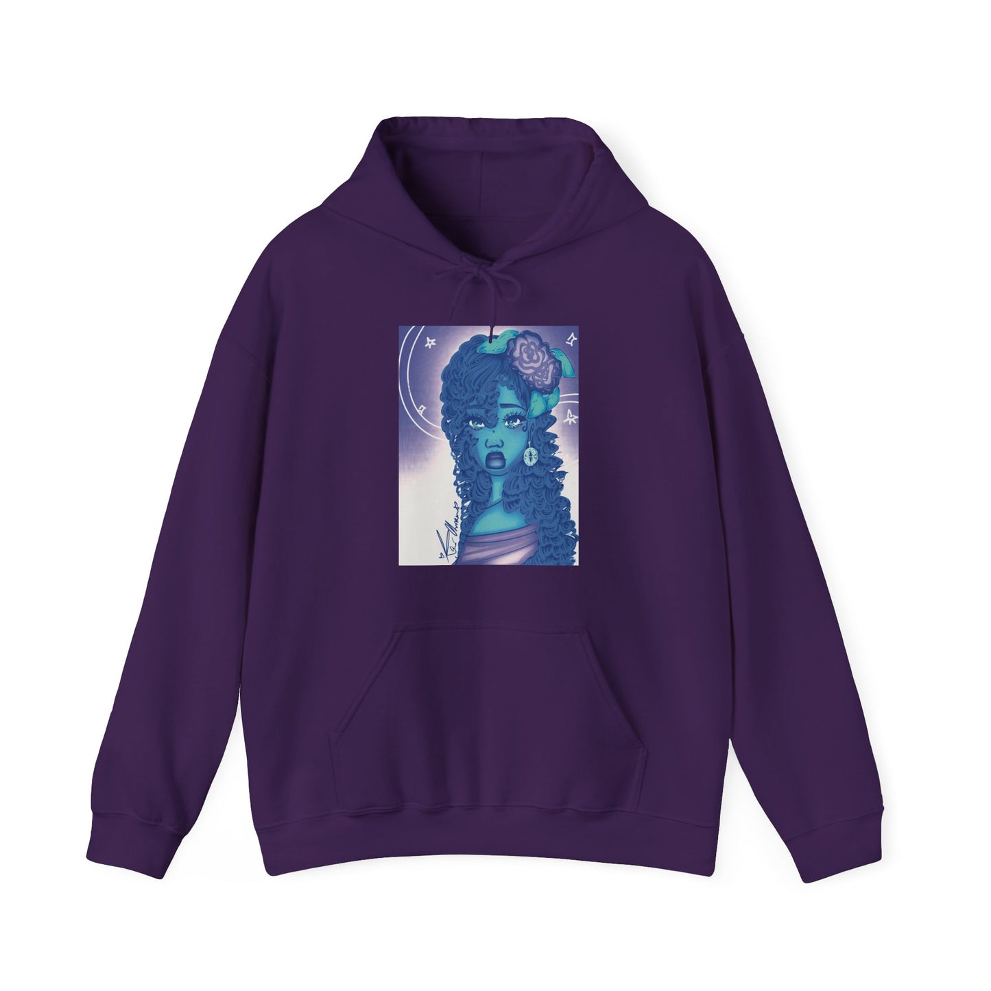 Unisex Heavy Blend™ Hooded Sweatshirt (Blue Rose V2)