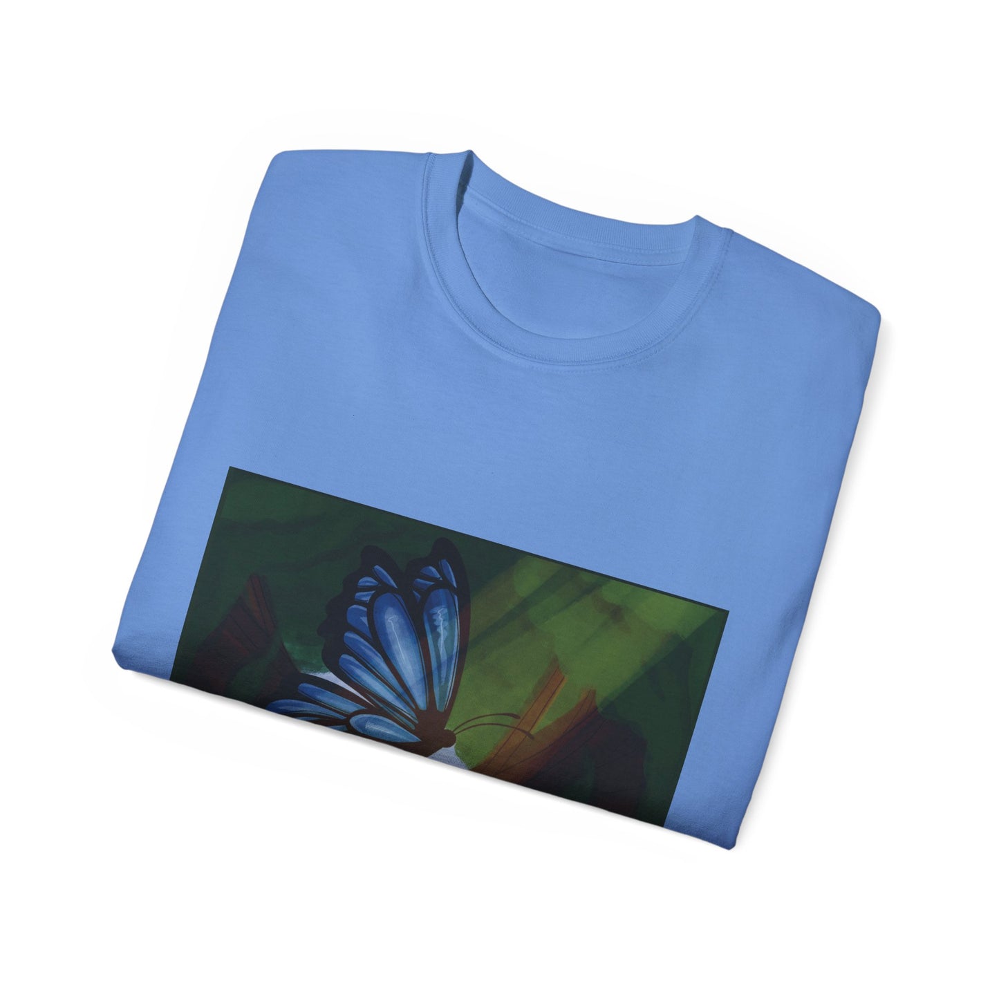 Unisex Ultra Cotton Tee (Blue Butterfly)